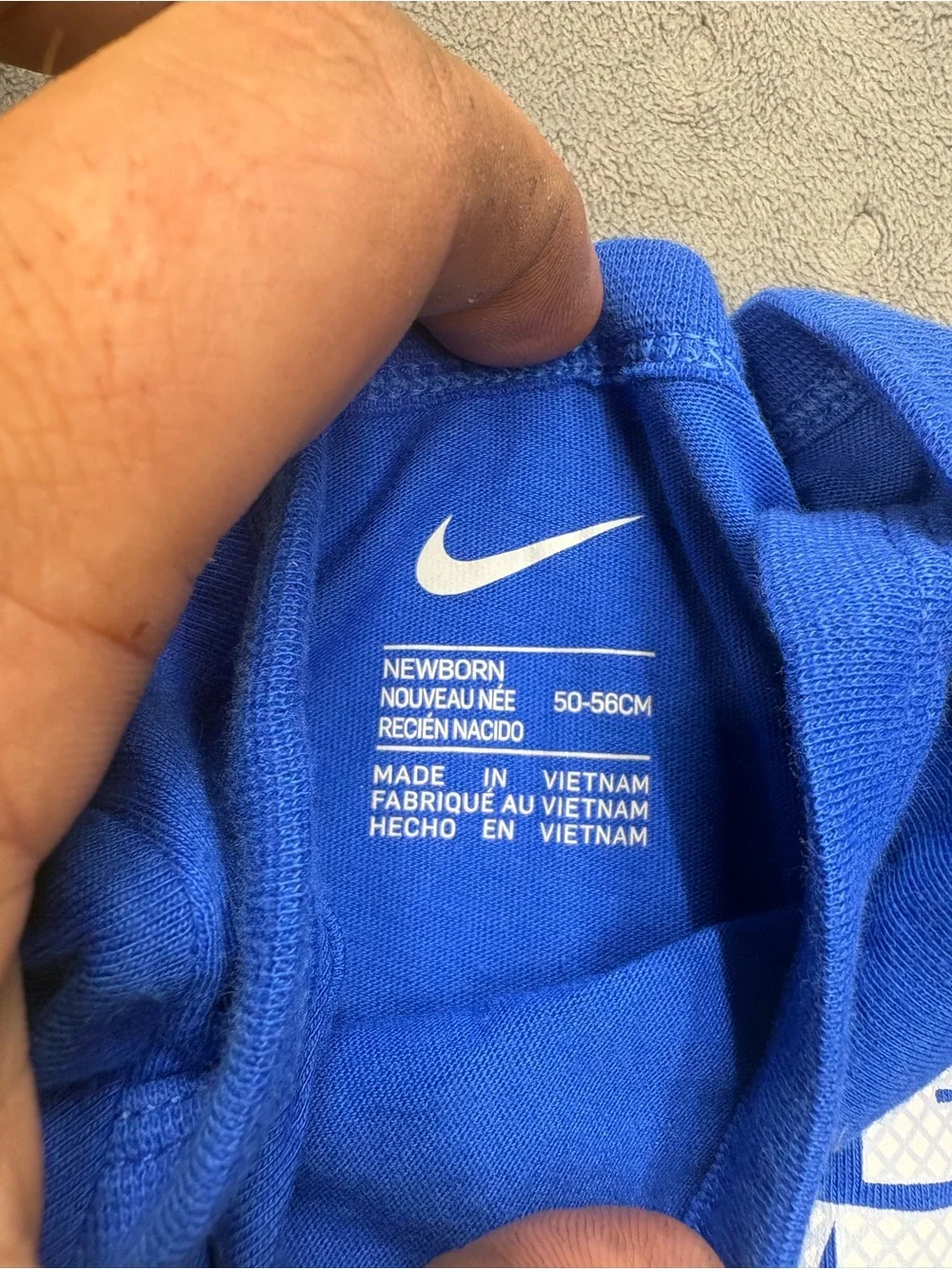 Nike Blue & Light Blue Baby Bodysuit Set with Sports Print